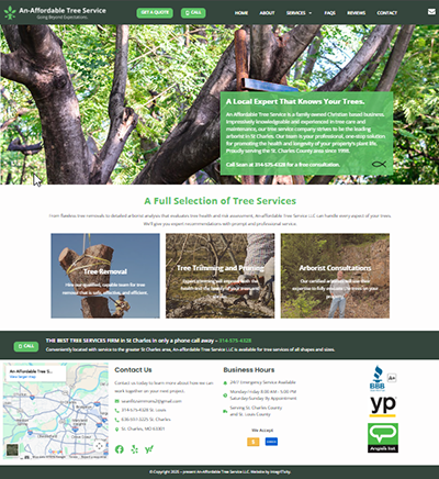 website before redesign